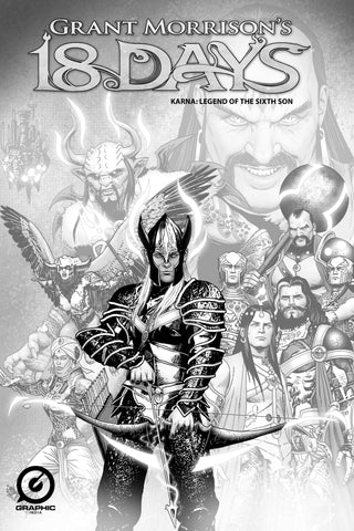 GRANT MORRISON’S 18 DAYS – KARNA: LEGEND OF THE SIXTH SON – LIMITED EDITION PENCIL SKETCH COVER B